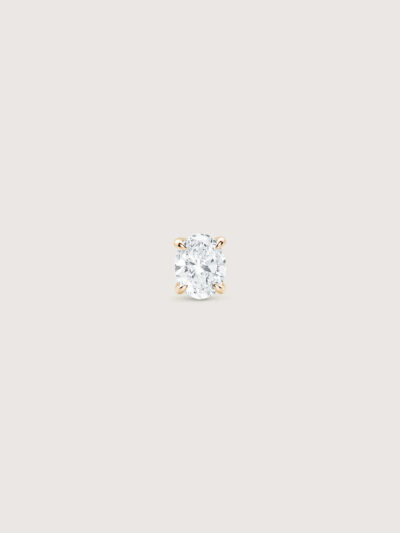 Oval Diamond Earring (Yellow Gold)
