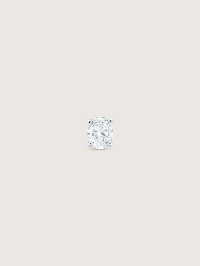 Oval Diamond Earring (White Gold)