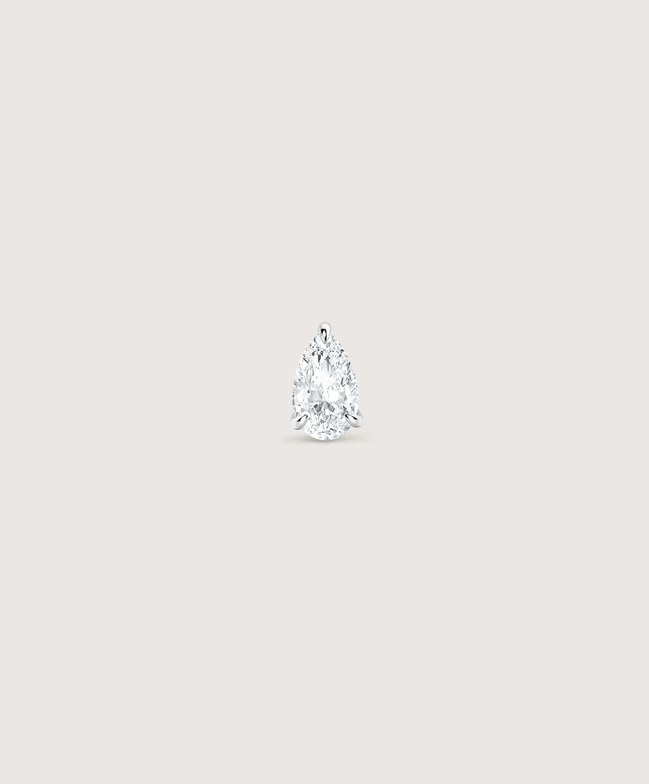 Pear Diamond Earring (Yellow Gold) - Image 2