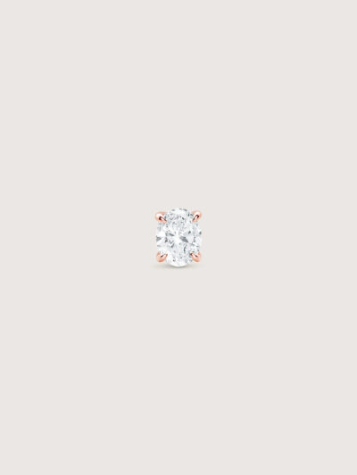 Oval Diamond Earring (Rose Gold)