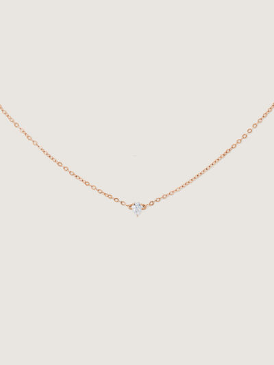 Pear Diamond Necklace (Rose Gold)