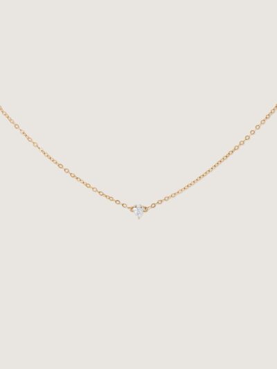 Pear Diamond Necklace (Yellow Gold)