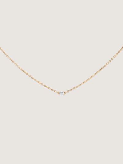 Baguette Diamond Necklace (Yellow Gold)