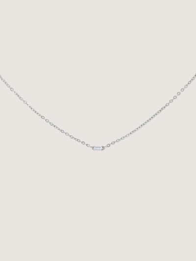 Baguette Diamond Necklace (White Gold)