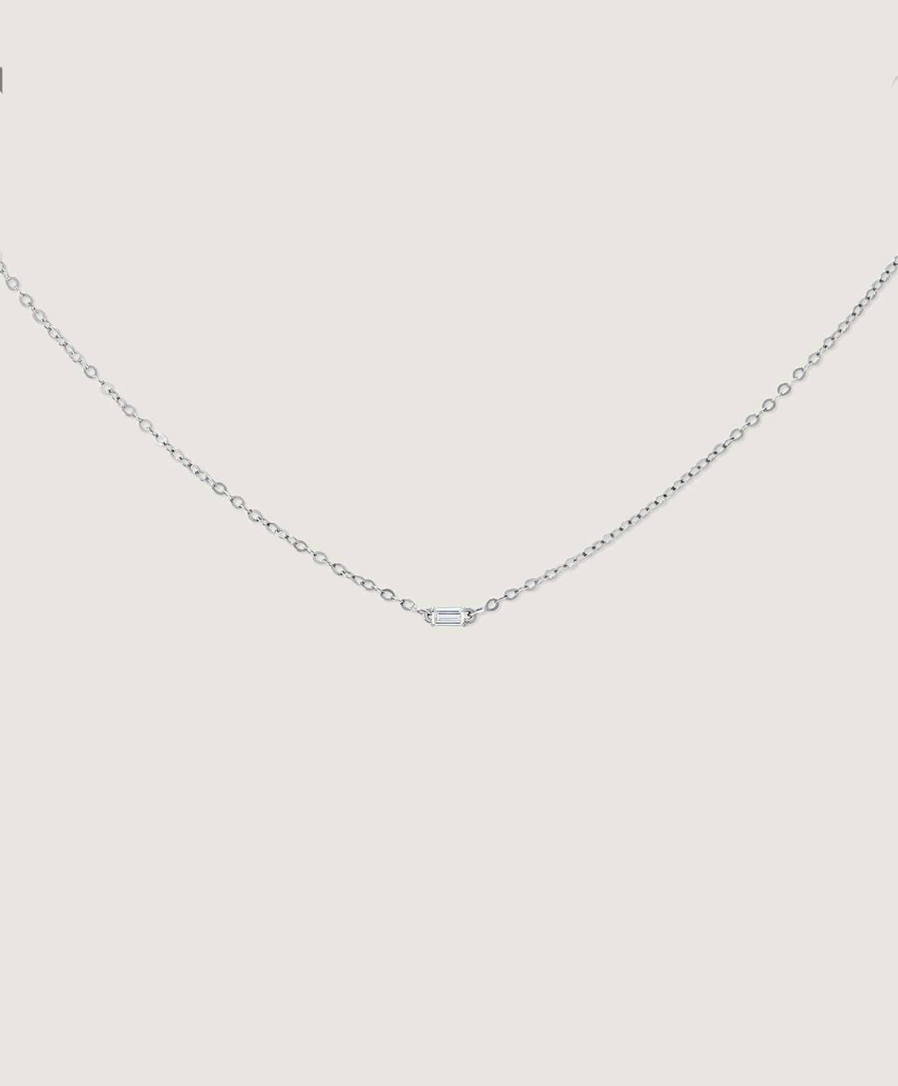 Baguette Diamond Necklace (Rose Gold) - Image 2