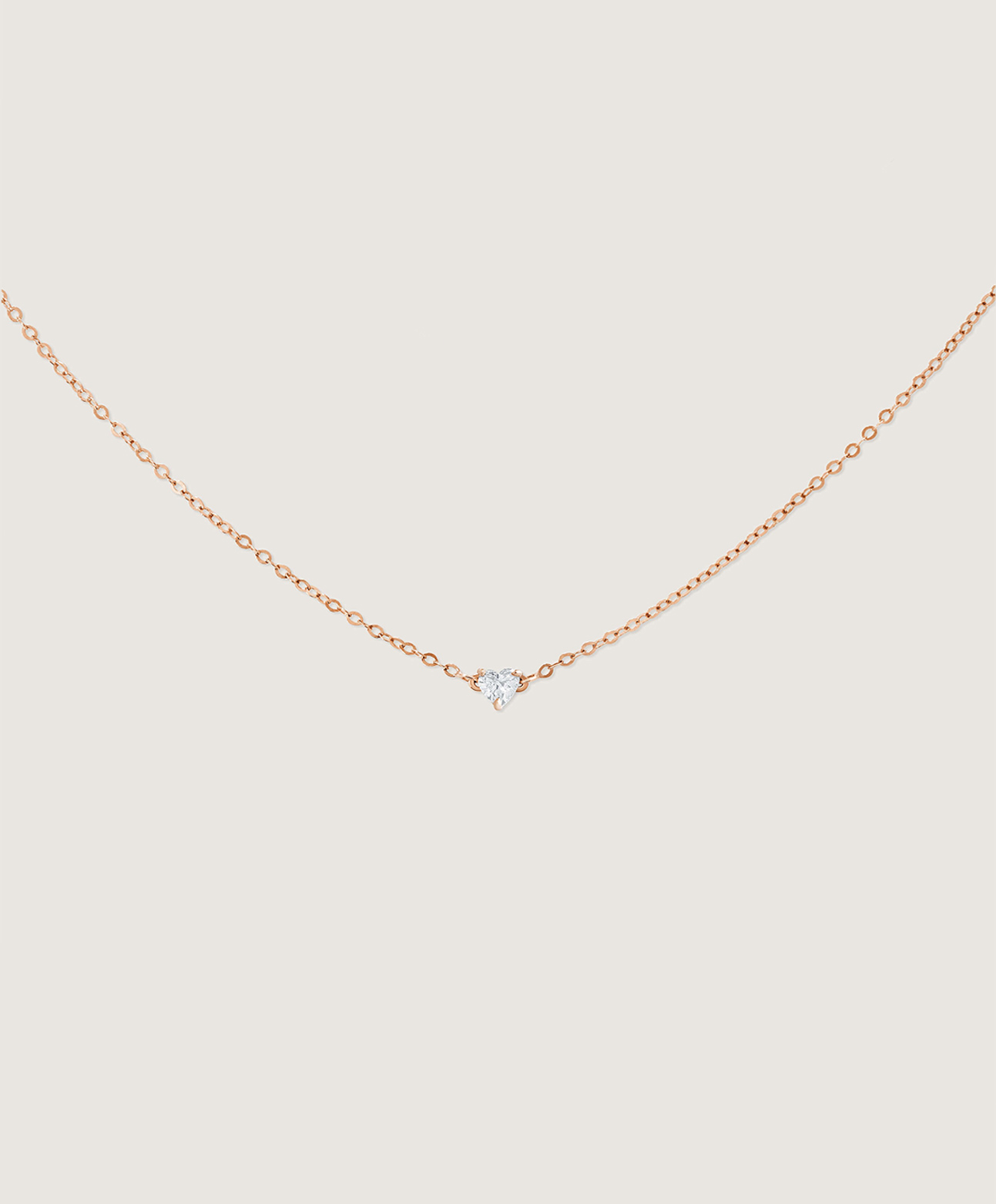 Heart Diamond Necklace (Yellow Gold) - Image 3