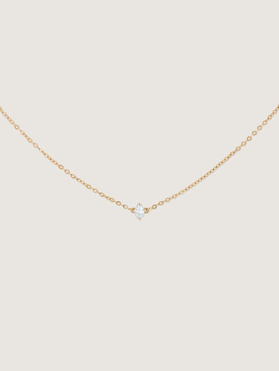 Marquise Diamond Necklace (Yellow Gold)