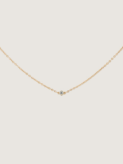 Round Diamond Necklace (Yellow Gold)