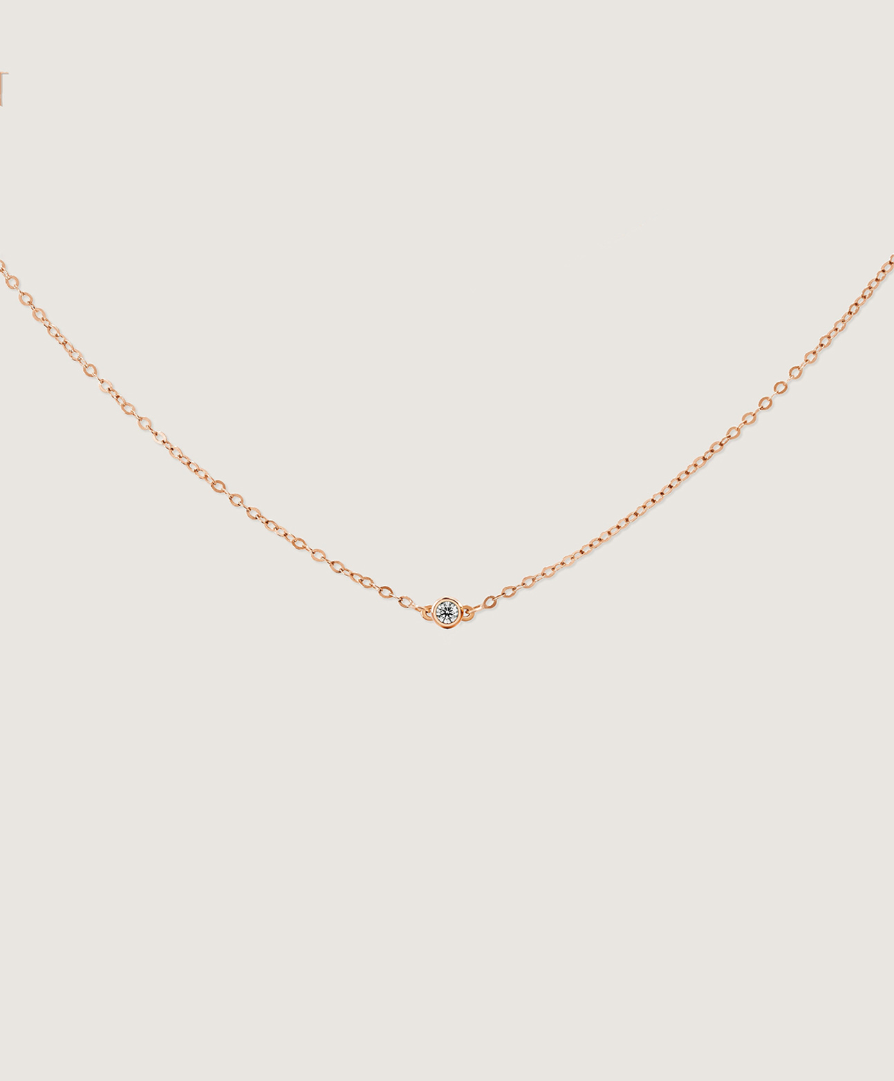 Round Diamond Necklace (Yellow Gold) - Image 2