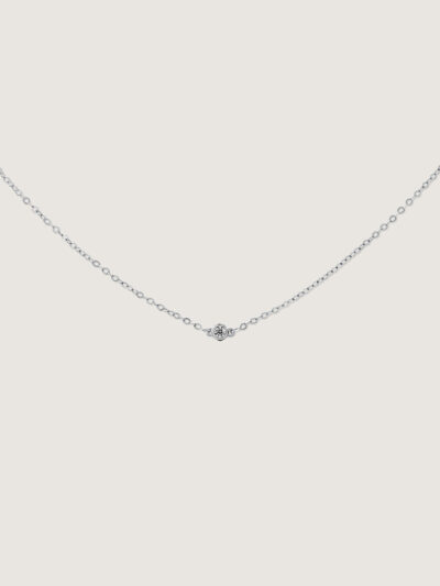 Round Diamond Necklace (White Gold)