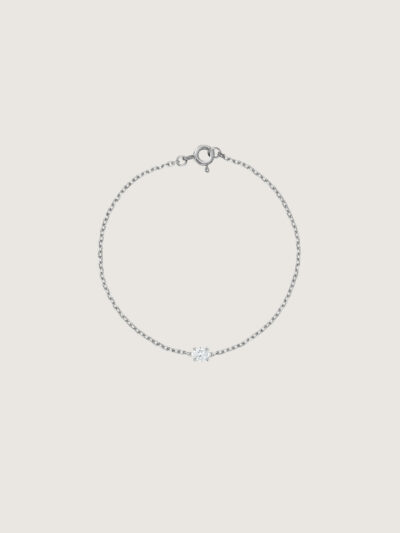 Oval Diamond Bracelet (White Gold)