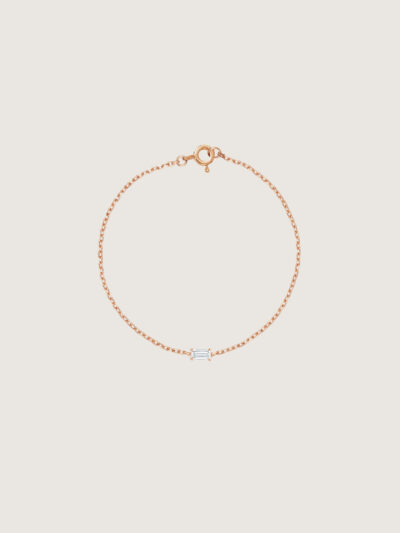 Baguette Diamond Bracelet (Rose Gold)